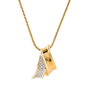 Yves Saint Laurent Vintage Crystal Pendant Necklace